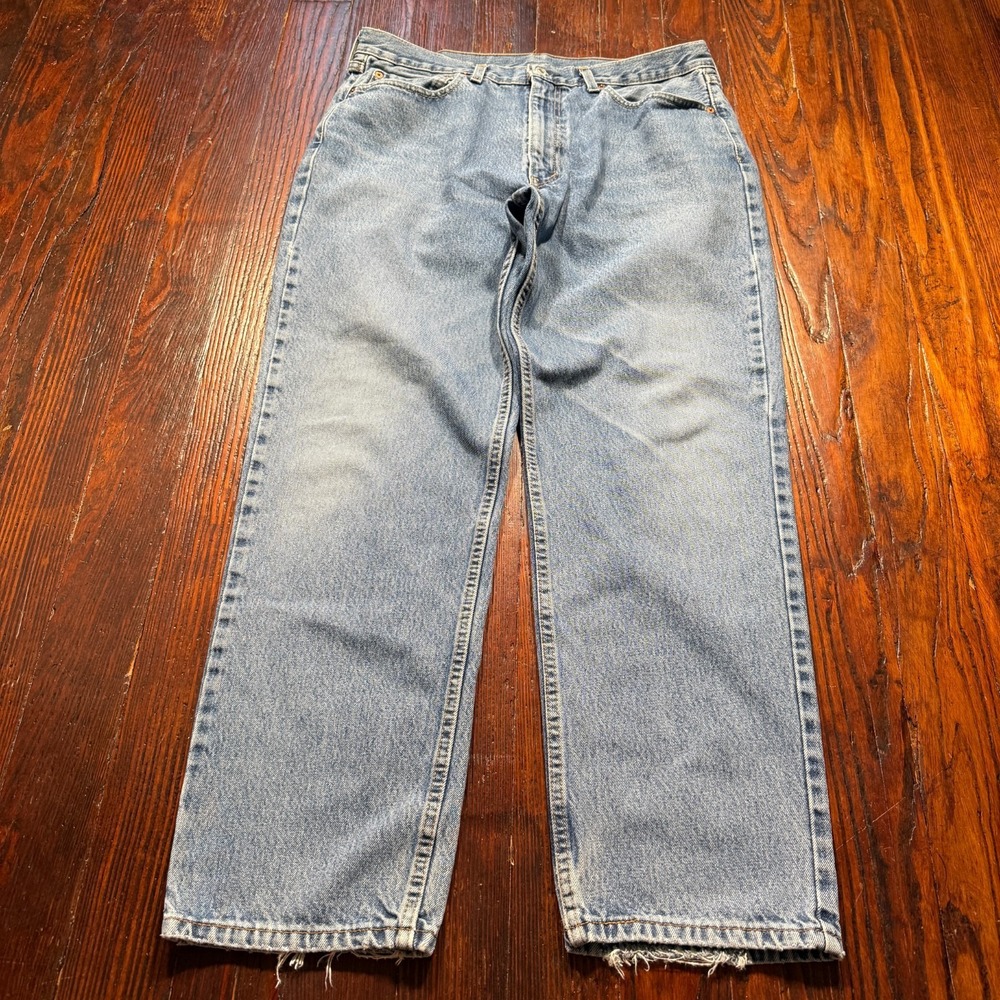 Levis 550‎ Jeans Mens 36x32 Blue Relaxed Straight Faded Whiskers